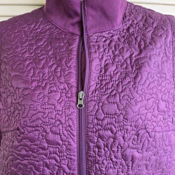 New Zelos Puffer Vest Women's 1X Zip Up Lightweight Pockets Violet Plum - Picture 4 of 14